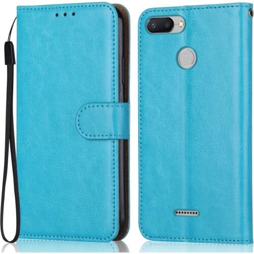 Wallet Flip Case for Para on Xiaomi Redmi 6 Redmi6 M1804C3DG M1804C3DH M1804C3DI 5.45'' Cover Leather Fitted Case for Redmi 6