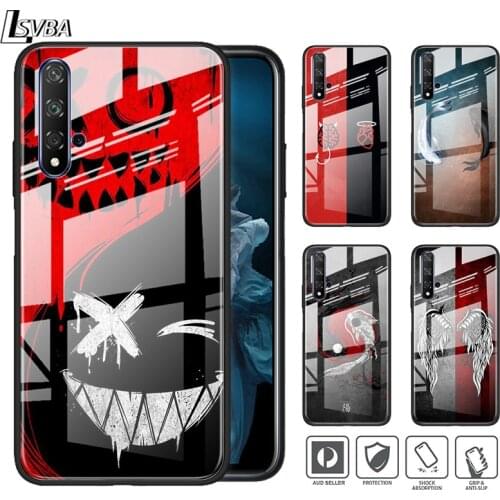 Angel Demon Smiley Yin Yang For Huawei Honor 30 20 10 9X 8X Lite Pro Plus Tempered Glass Shell Phone Case Cover