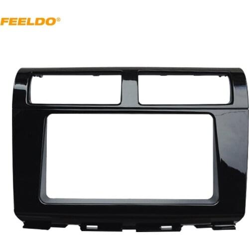 FEELDO Car 2DIN Face Frame Panel CD/DVD/Radio Stereo For Proton Myvi NAVI Dashboard Trim Fascia Kits #HQ6171