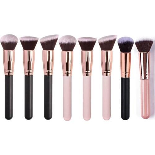 Flat Top Foundation Makeup Brushes Big Angled Loose Powder Concealer Blending Blush Brush Cosmetic Beauty Make Up Tools