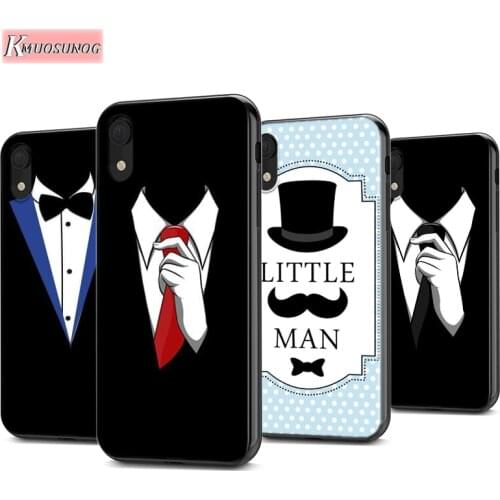 Man Suit Shirt Tie Silicone Cover For Apple IPhone 12 Mini 11 Pro XS MAX XR X 8 7 6S 6 Plus 5S SE Phone Case