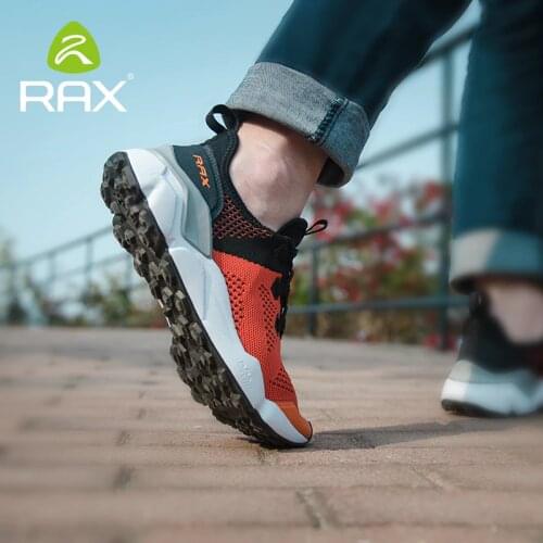 Rax Mens Outdoor Running Shoes Zapatos Breathable Air Mesh Lightweight Gym Running Sports Sneakers Women Tourism 5C458