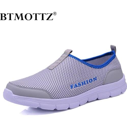 Unisex Summer Breathable Mesh Men Shoes Lightweight Sneakers Men Fashion Casual Male Shoes Brand Designer Mens Loafers BTMOTTZ