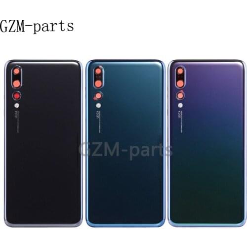 GZM-parts battery door cover Voor Huawei P20 Pro Batterij Cover Achterpaneel Back Deur Behuizing Case + Camera Lens