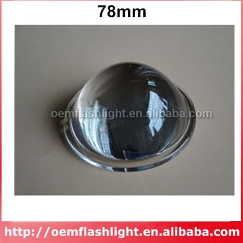 78mm Optical Glass LED Lamp Lens - 1pc