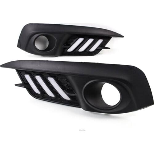 WINAUTO 100w high power led work light LED Daytime Running Light Fog lamp For Honda Civic 2016 - 2018 With YELLOW AND Blue