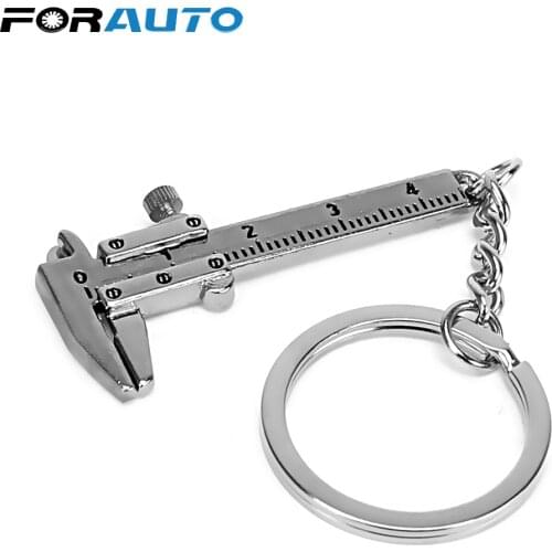 FORAUTO Vernier Caliper Car Key Rings Metal Pendant Auto Keyring Keychains Car-styling Auto Accessories
