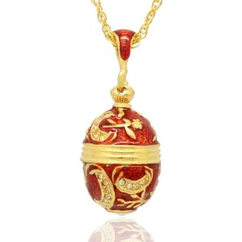 Suitable for all brands of red moon Easter Russian egg pendant necklace jewelry making, womens handmade jewelry