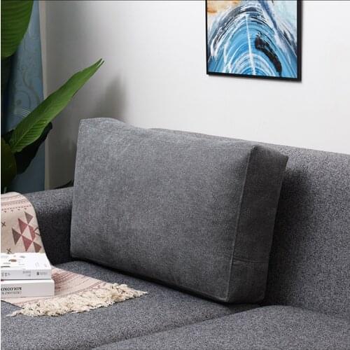 Pillowcase 80x50x15 Customized Sofa Back Cushion Cover Thick Washable Pillow Case Seat Pad Cover Blue Brown Living room