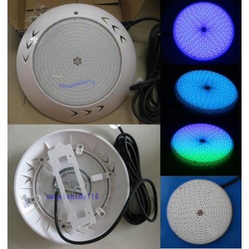 HT Underwater Led Swimming Pool Light SMD40W 12V RGB Resin Plastic Color Changing Pool Lamp Waterproof IP68 Wall Hanging/Mounted