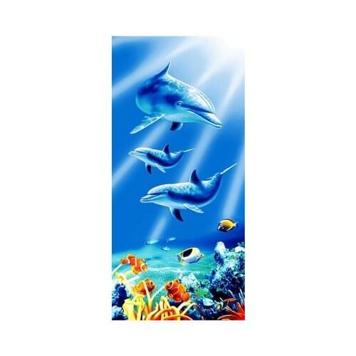 Ocean Dolphin Bath Towel Microfiber For Adults Beach Towel Microfiber Travel Quick Drying Bathroom Towels Terry