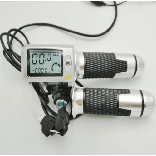 Twist Throttle 36v48v with LCD Digital Display Accelerator Rolling Handlebar Grips for Electric Bike Scooter Tricycle ATV Parts