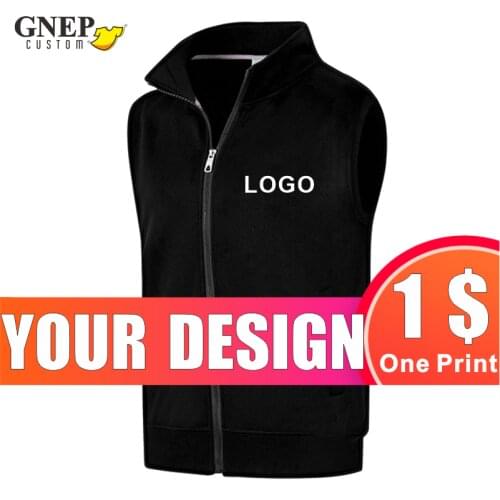 GNEP Casual Men Women Vest Custom Winter Warm Sleeveless Jacket Print Logo Fashion Coat Embroidery Personalize Design Pattern