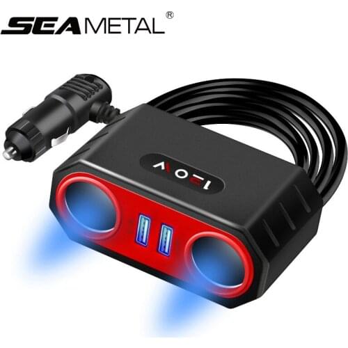 12v Car Charger Cigarette Lighter Socket Splitter 12v-24v USB Auto Charge 120W Car Splitter Power Adapter for Phone DVR dash cam