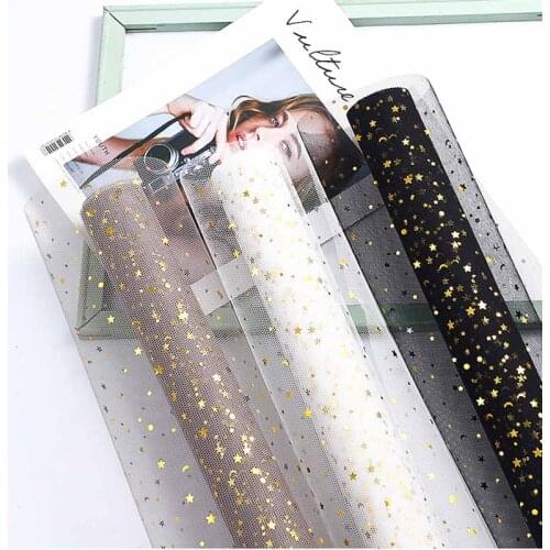 Star Moon yarn fresh flower packing gauze net Flower Wrapping Mesh Paper Novelty Gift Flower Shop Packaging Material