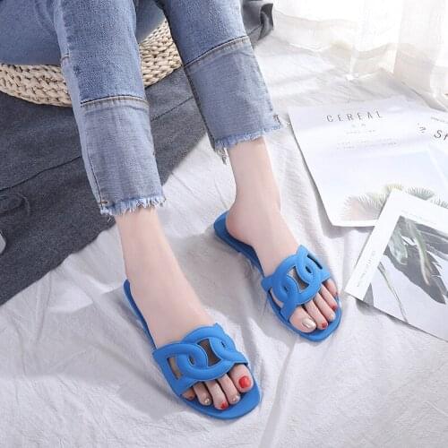 Hot Sale Women Shoes Summner Jelly Shoes Flat Cozy Flip Flop Women Candy Color Peep Toe Womens Beach Shoes Zapatos De Mujer