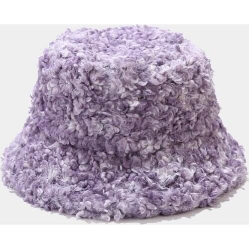 Bucket Hat Fluffy Women Autumn Winter Warm Holiday Outdoor Accessory For Young Lady Teenagers