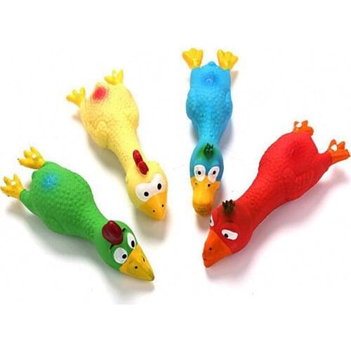Cute Latex Chicken Shape Pet Squeak Toys Dog Cat Puppy Chew Sound Toys Simulation Screaming Chicken Creative Dog Accessories
