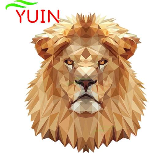 Funny Lion Head Portrait Car Sticker Motorcycle Auto Accessories PVC Bumper Window Decoration Waterproof Decal 14*13cm