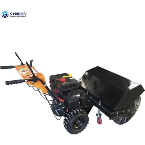 SYNBON snowplow Electric start Mini Snow Blower Sweeper Full hydraulic Hand Push