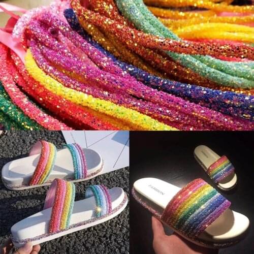 3Meters Sequins Tube Shining Glitter String For Shoes, Hairclips, Bags, Caps Spangle Paillette For Crafts Ornament Accessories