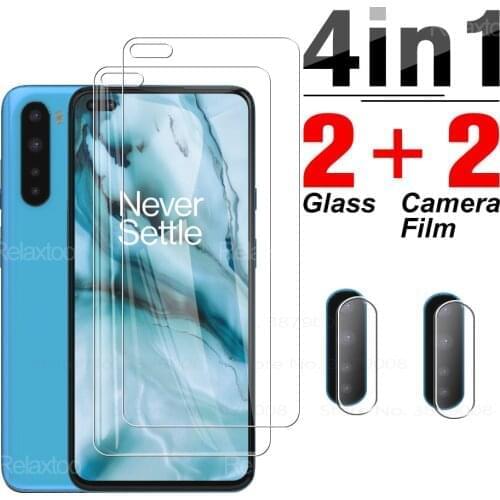 4 in 1 Tempered Glass For OnePlus Nord Screen Protector Full Cover Camera Lens Film For One Plus Nord AC2001,AC2003 8T N10 Glass