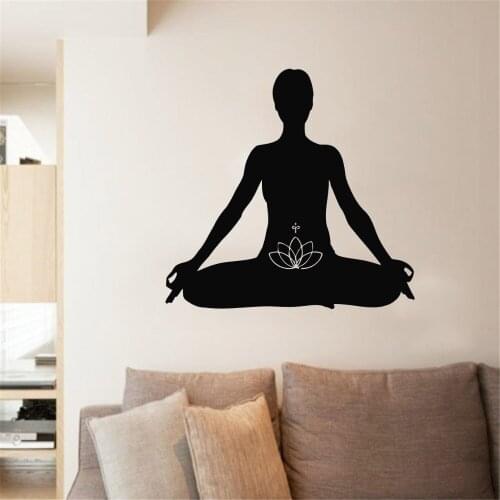 Women Yoga Studio Wall Sticker Home Living Room Art Vinyl Decal Sticker on Wall Pvc Room Decor Sticker House Decoration ph382