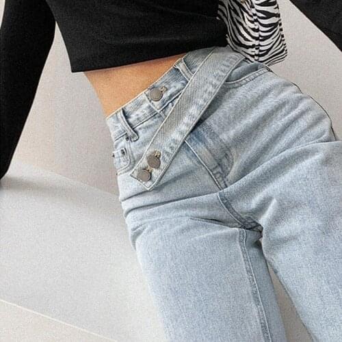 Woman Loose Boyfriends Jeans 2021 Harem Pants Vintage Washed High Waist Jeans Mom Casual Fashionable Denim Pants Mujer