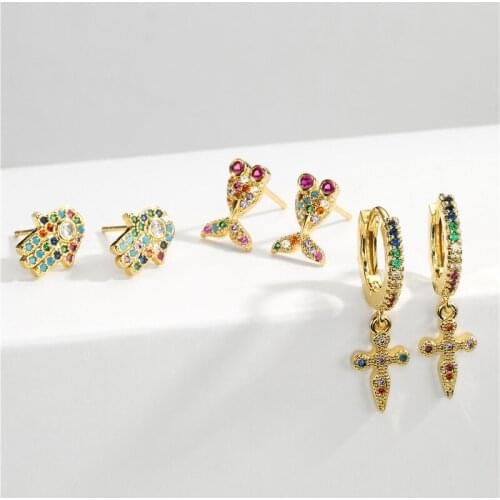 Fashion Rainbow Snake Seahorse Earrings for Women Girl Style Cute Earring Jewelry Femme Bijoux Gift Surprise Birthday Present