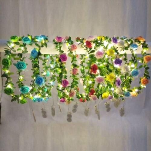 Women Girls Wedding Party Crown Flower Headband LED Light Hair Wreath Hairband Garlands Glow Birthday Neon Party Christmas Xmas