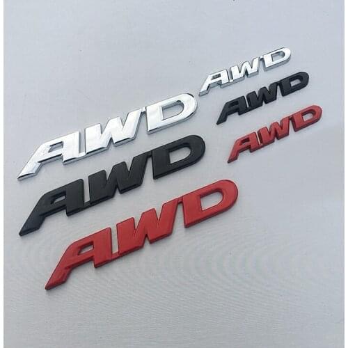 1 Pcs 3D Metal AWD Logo Emblem Sticker 4WD Badge Decal for VW Toyota Honda Ford BENZ Audi BMW Buick Opel GMC Mazda SUV Off Road