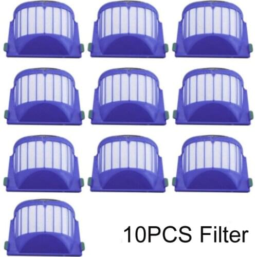 10PCS robot Vacuum cleaner hepa filter accessories for iRobot Roomba 500 520 530 540 600 620 630 650 series spare parts