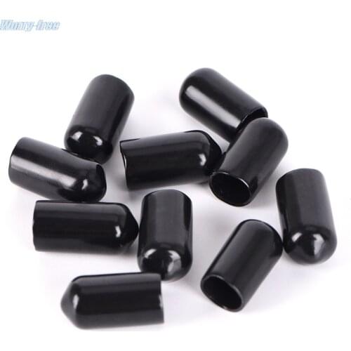10PCS/lot Rubber Steel Pole Tube Pipe Protecting 3-8mm End Cap PVC Plastic Cable Wire Thread Waterproof Cover Vinyl End Cap