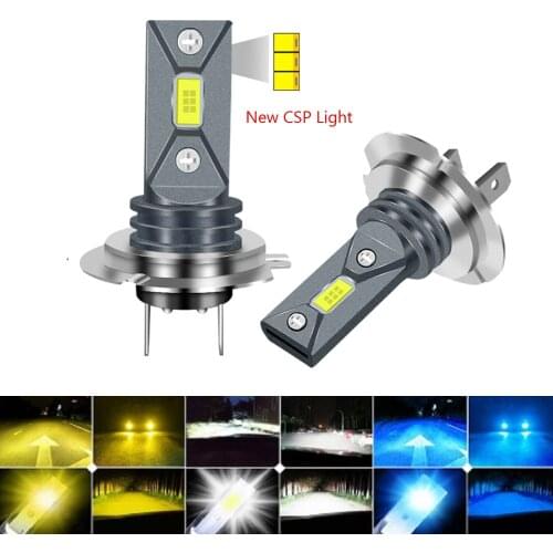 2Pcs CSP H8 H11 Lamp H4 Led H7 H1 H3 Car Headlight Bulbs For Auto H27 881 HB3 HB4 Led Automotive 12V 80W 20000LM 6000K 4300K