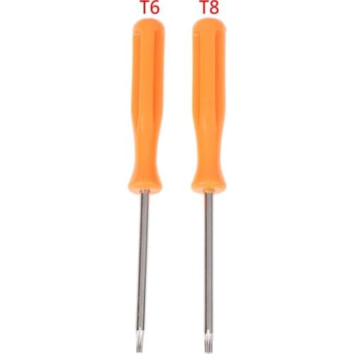 2Pcs Screw Driver Torx T6 & T8 T8H & T6 Security Screwdriver for Xbox-360/ PS3/ PS4 Tamperproof Hole Repairing Opening Tool