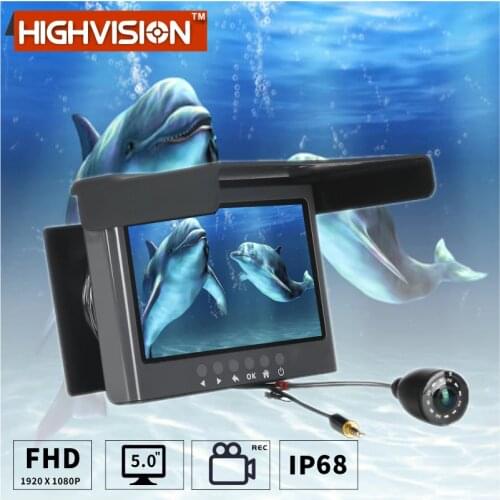 HD Underwater Fishing Camera Ice Fishing Camera Infrared Night Vision 5.0 Inch IPS Display HD AHD1080P Fish Detection Camera