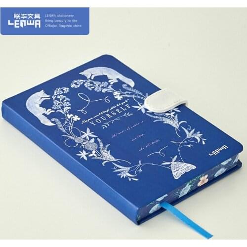 A5 Creative Student Notebook Stationery Small Fresh and Thick Magnetic Buckle Book Simple Color Edge Notepad