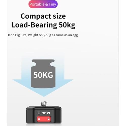 Ulanzi Quick Release Plate Claw Clamp Quick Instal System DSLR Gopro Action Camera Clamp Quick Switch Kit