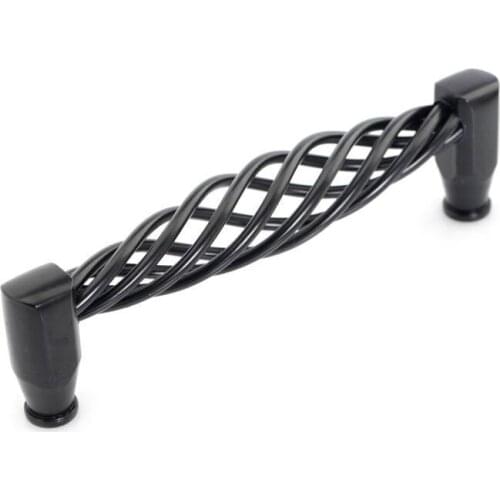 Black birdcage drawer pull handle Cabinet Handle And Knobs Europe Style ( C:C:128MM H:38MM )