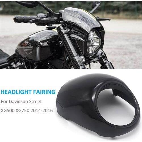 Black Motorcycle Accessories Headlight Fairing Screen Mask Visor For Harley Street XG 500 XG 750 XG500 XG750 2014-2017