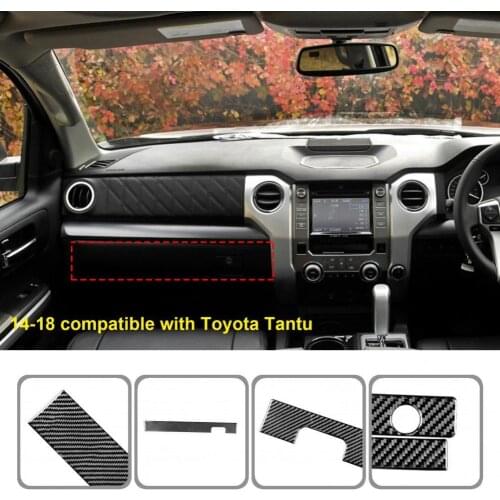 Decorative 3Pcs/Set Glossy Carbon Fiber Co-pilot Glove Box Panel Cover Trim Carbon Fiber Panel Decor Sticker Eco-friendly