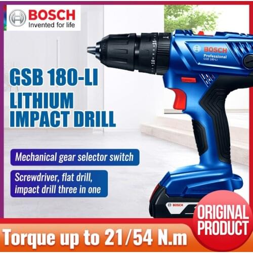 Bosch Charging Impact Drill 14.4V/18V Lithium Screwdriver Hand Drill GSB140-LI/GSB180-LI(ONE BATTERY)