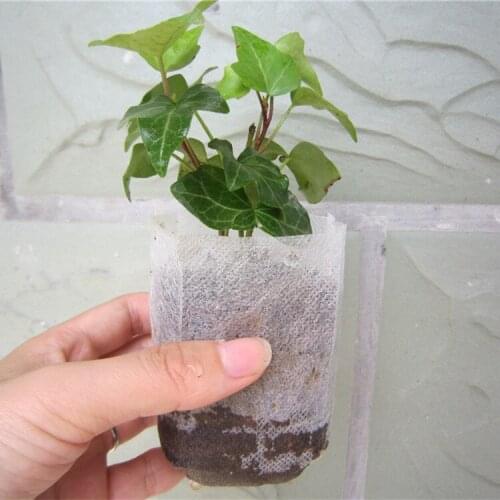 Wholesale 1000 pcs plant-fiber Nursery Pots Seedling-raising bag Garden Supplies Can degrade Environmental protection 12*14cm