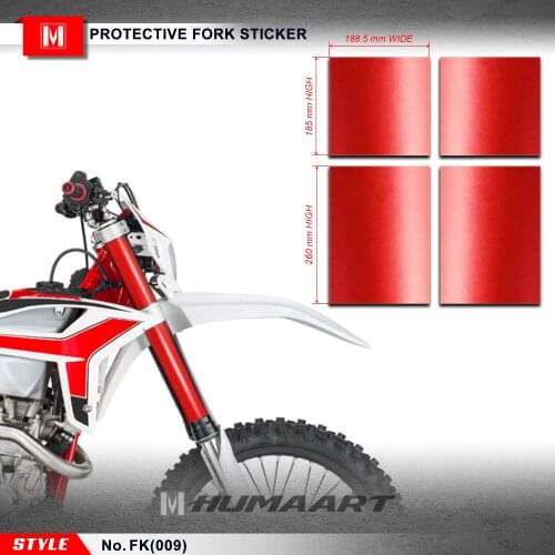 HUMAART Fork Suspension Sticker Motocross Enduro Graphics Decal Off-Road Vinyl Wrap for MX Dirt Bike Off Road Motorcycle, Red