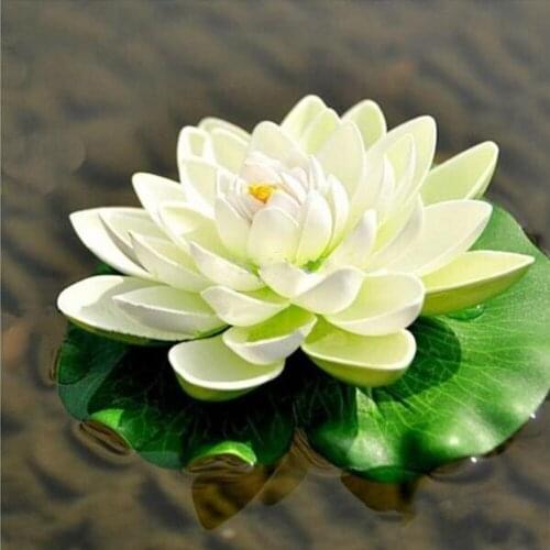 18 CM Simulation Artificial Silk Lotus Flower Floating Water Flowers For New Year Home Wedding Decoration Supplies