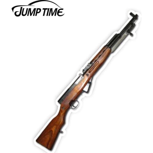 JumpTime 13cm x 2.9cm Russian Surplus Semi Auto Russian Sks Funny Vinyl Sticker Car Truck Window Decal Car Styling Gun Graphics