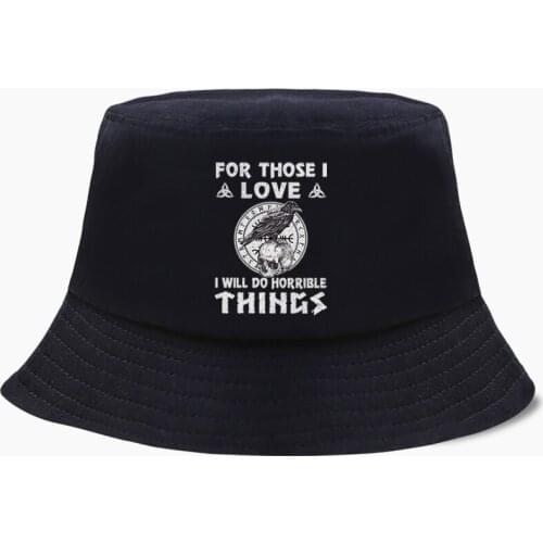 Cool Viking Death Skull Odin Vikings Harajuku Panama Bucket Hat Women Fishing Bob Fisherman Cap Cotton Outdoor Sunscreen Caps