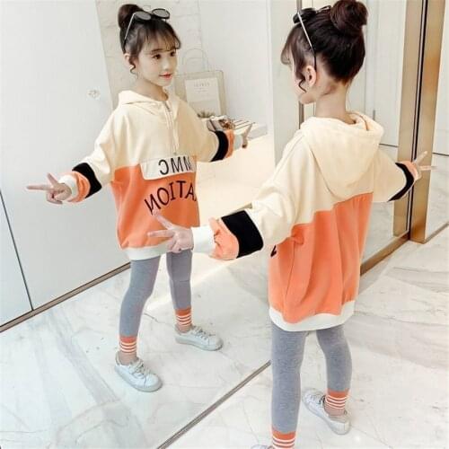 Girls Clothes Sets Autumn Childrens Clothing Hooded Sweatshirt + Pants 2Pcs Kids Long Sleeve Sport Suits Girls 6 8 10 12 Years