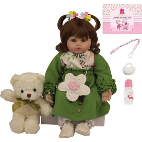 Lovely 60CM Reborn Toddler Cloth Dolls 24 Inch Lifelike Princess Bebes Reborn Doll for Kids Childrens Day Gifts Surprise Dolls