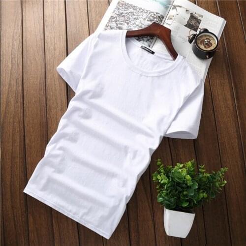 Summer Fashion Men T-shirt Short-Sleeve O-Neck S-5XL Solid Color Plus Size Soft T Shirt Casual Tops Tees Outdoor Sports Clothing